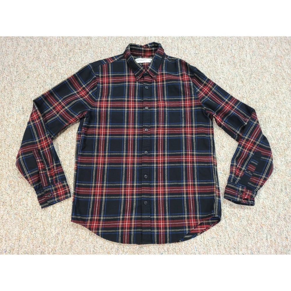Abercrombie & Fitch Shirt Mens Medium Multi Plaid Soft AF Flannel Button Down